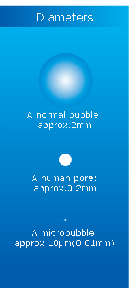Comparison of microbubble size